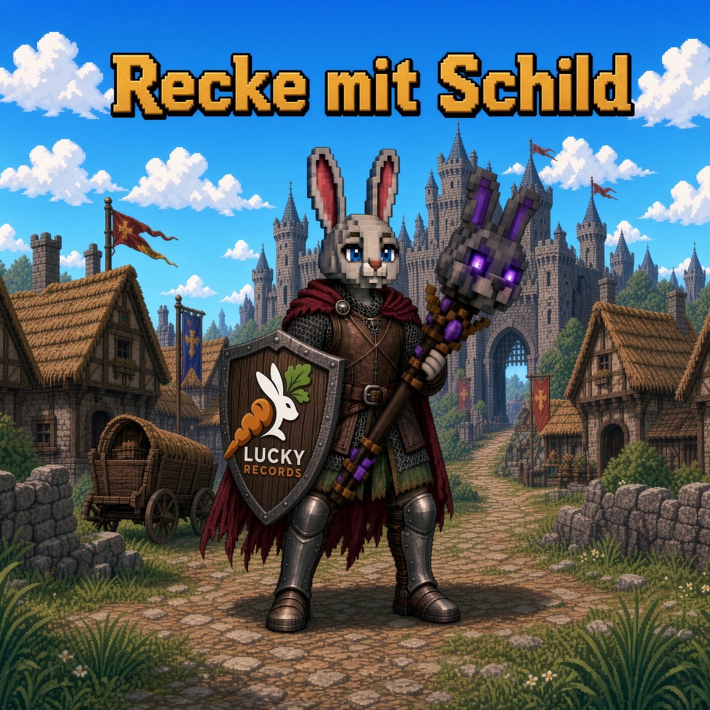 Recke mit Schild